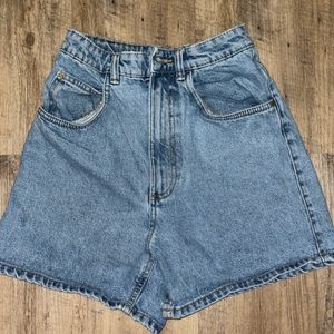 Zara High Waisted Mom Jean Shorts